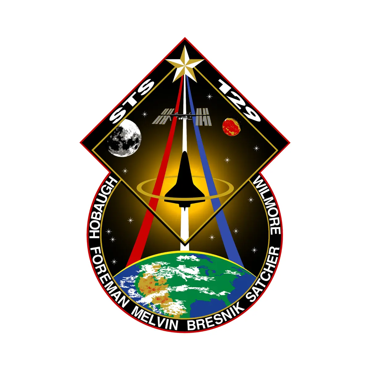 STS-129 mission patch artwork
